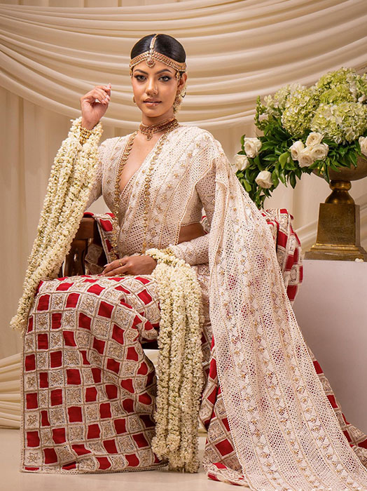 Bridal Beeralu Red Check